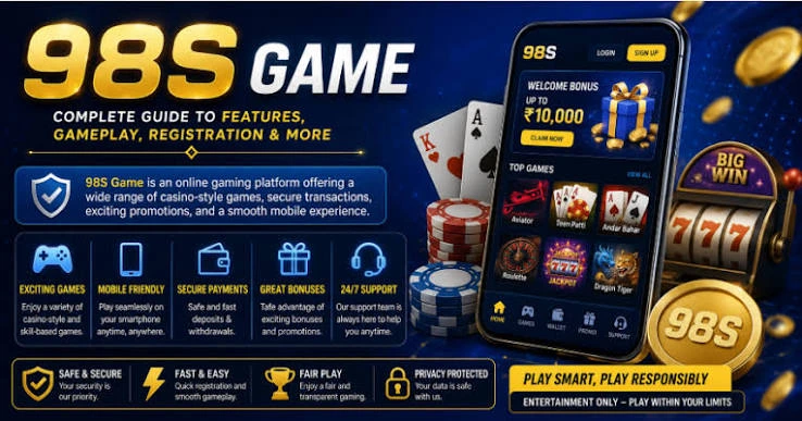 Person playing S98 Game on Android phone in Pakistan