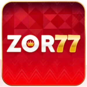 ZOR77 Game mobile app interface showing colorful game icons, bonus offers, and a login screen for Pakistani players